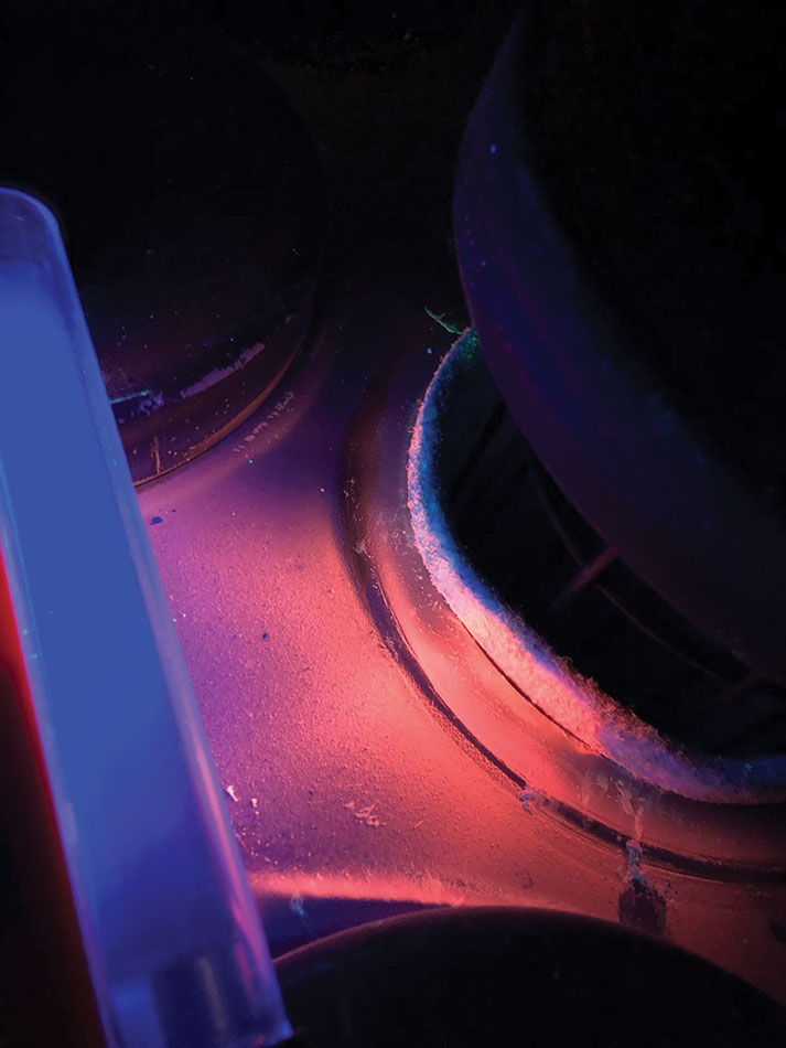 pink detection powder